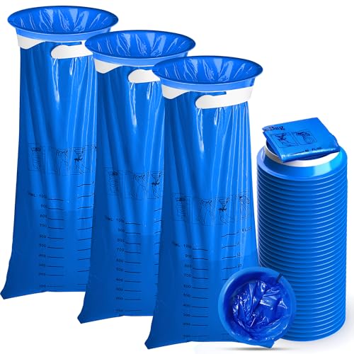 CDThinkingU Vomit Throw Up Bags Disposable 40 Pack Emesis Barf Bag 1000ml Thick Leak Resistant Hospital Grade Portable Throwup Nausea Bags for Travel Motion Sickness Car Adult & Kids