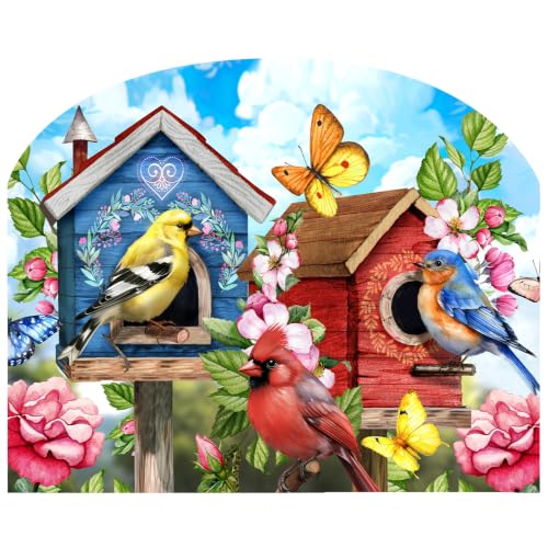 Briarwood Lane Spring Art Sign 8.25x10.25 Floral Birdhouses