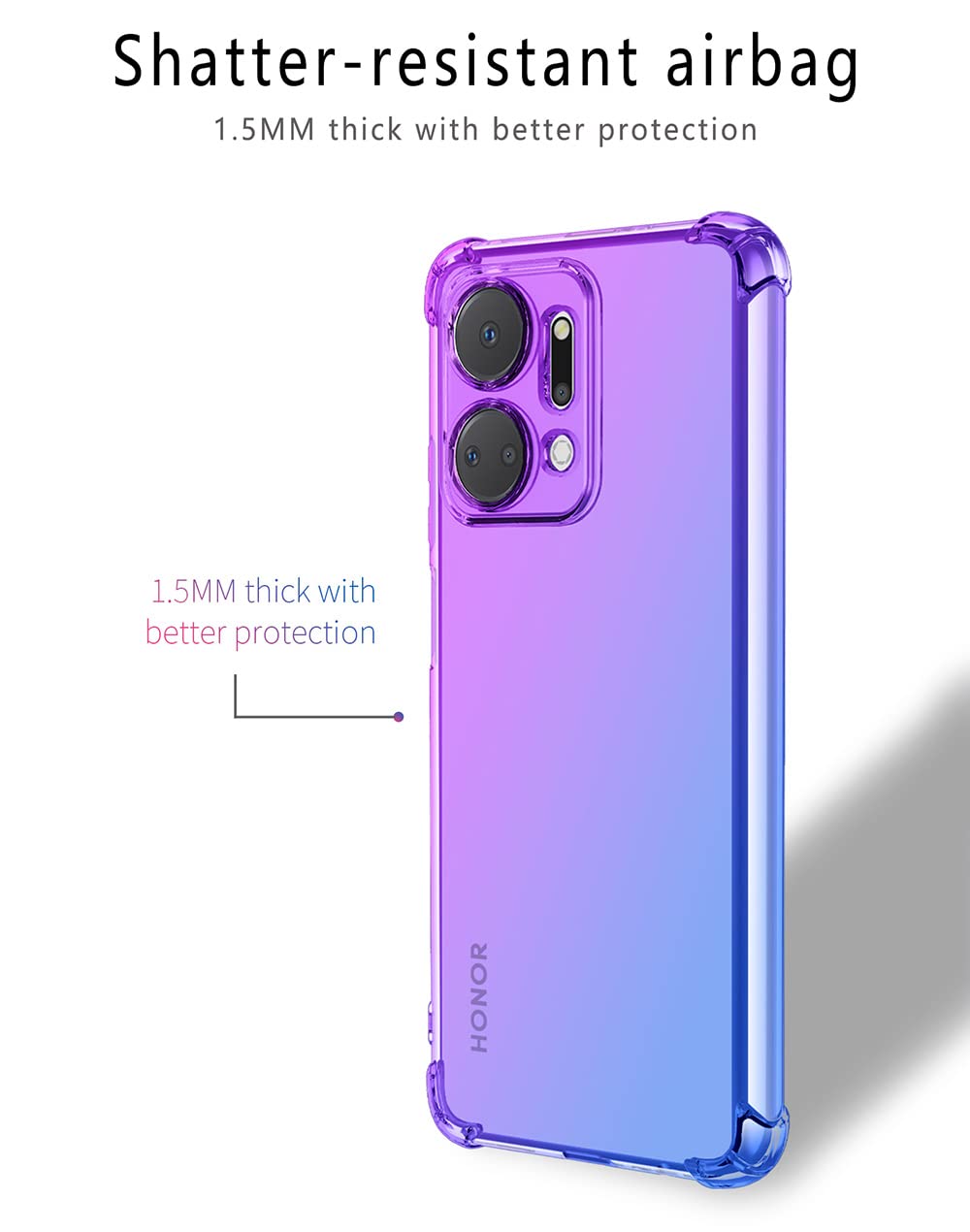 SEAHAI Cover per Honor X7, Ultra Sottile Custodia in TPU a