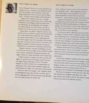 Paperback Hans J. Wegner (Danish Edition) Book