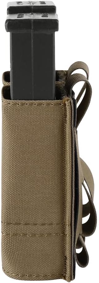 KRYDEX Single/Double Pistol Mag Pouch, Nylon Magazine Pouch 9mm with Quick Release Magazine Pouch Insert