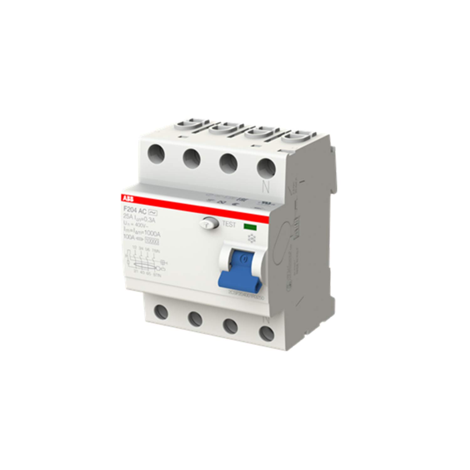 Interruptor diferencial ABB F204AC-25/0,3 tetrapolar para cuadros electricos