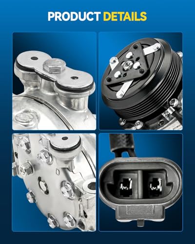 Image of PHILTOP 58947 NEW Air Conditioner AC Compressor with Clutch Compatible with Hummer, Blazer, C4500 /C5500, Express /Svana 1500 /2500 /3500, S10, Sonoma, Jimmy, Bravada, H1, Hombre, G3500