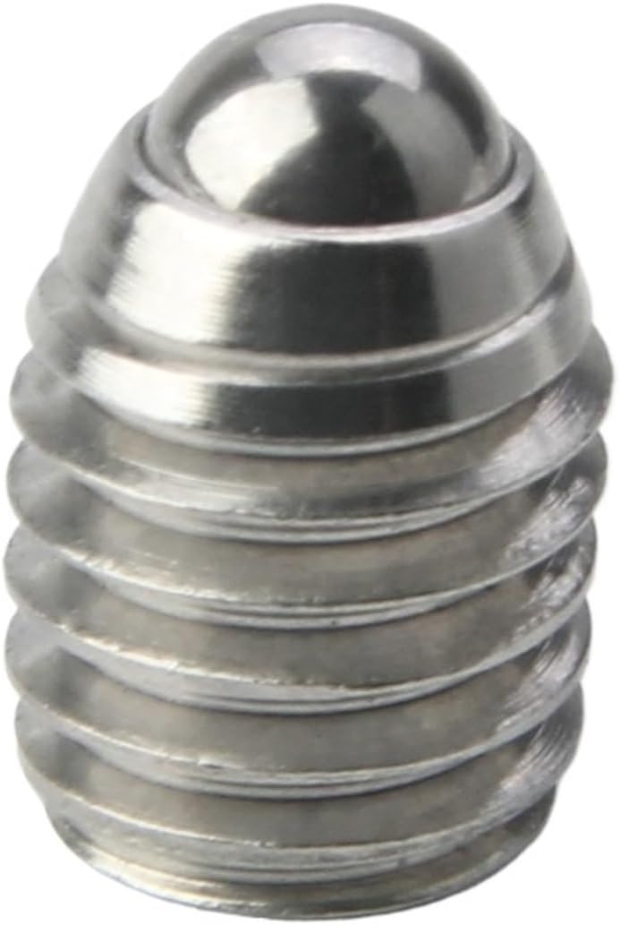 VARNOK Spring Ball Plunger QX414.1 M3/M4/M5/M6/M8 Short Ball Head Plunger Internal Hexagonal Positioning Ball Spring Steel Ball Screw(QX414.1-ST,M5(15PCS))