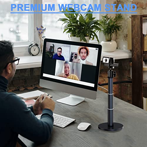 Suporte para webcam, suporte de webcam JCWINY para câmera Web de mesa para Logitech Brio C920 C922 C