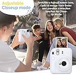 Fujifilm Instax Mini 12 Camera with Fujifilm Instant Mini Film (60 Sheets) Bundle with Deals Number One Accessories Including Carrying Case, Photo Album, Stickers (Clay White) - Image 5