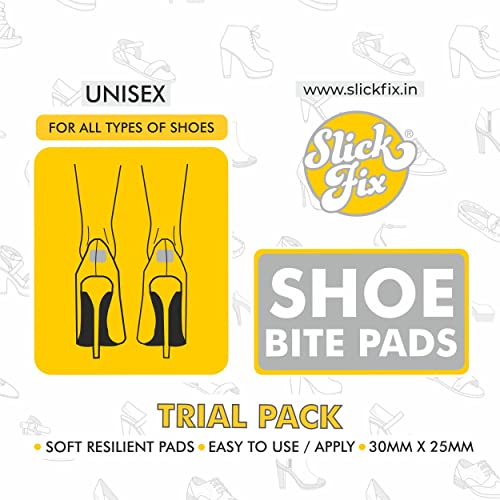Image of SlickFix Shoe Bite Protector Pads Self-Adhesive With 4-Pcs, back heel for protectors, Heel comfort pads, Suitable for Insole, Heel savers for shoes, Sneakers, Shoes Accessories for Men & Women.