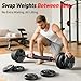 FITPLAM 4 in 1 Adjustable Dumbbell Weight Set, 45lbs Free Weights with Upgraded Nut, Used as Kettlebells, Barbell, Push Up Stand for Home, Gym, Fitness, Exercise, Suitable Men/Women, Black