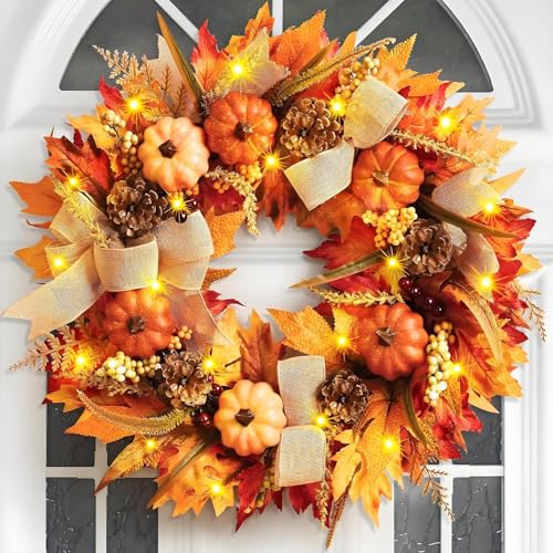 Couronnes d'automne pour porte pour embellir un mur et intérieur - 3