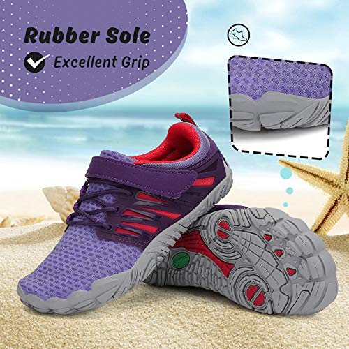 Saguaro Unisex-Child Water Shoes Kids Boys Girls Slip Resistant Barefoot Climbing Hiking Athletic Sneakers Hook And Loop #TOP5