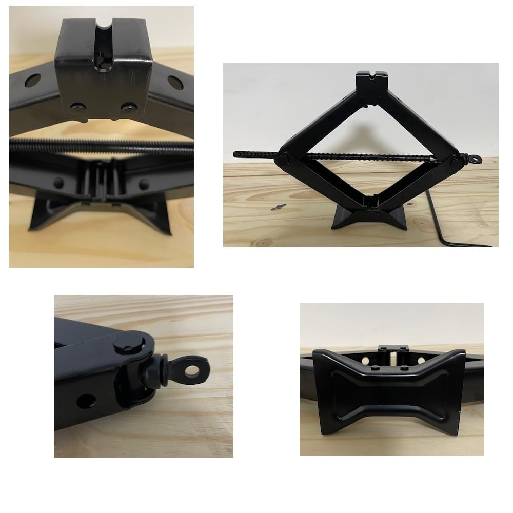 Gato pantógrafo de 2 toneladas + llave de cruz + triángulo de emergencia de carretera para coche compatible con Infiniti QX70 3 artículos homologados para perforación o cambio de goma coche