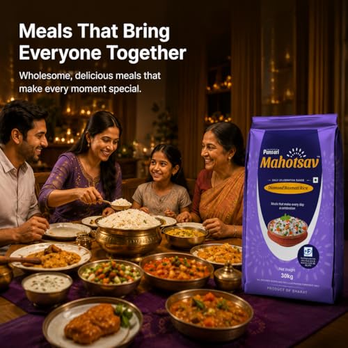 Image of Mahotsav Diamond Basmati Rice by Pansari 30 Kg- Whole Grain, Gluten-Free, Nutty Flavor - Perfect for Biryani, Pulao, Khichdi & Daily Meals