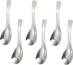 Luxshiny Conjunto De Talheres De Talheres 6 Peças Colher De Talheres De Aço Inoxidável Colher De Sobremesa Colher De Aperitivo Colher De Servir Colher De Café Colher De Engrossar Colheres