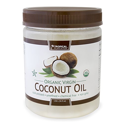 Tropical Plantation 72oz Organic Virgin Coconut Oil Twin Pack (2 – 36oz jars)