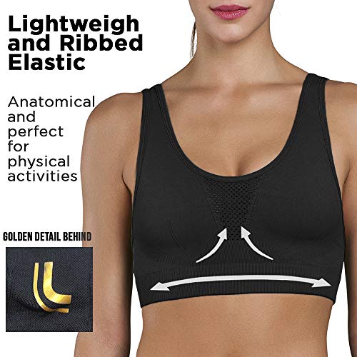 Sutiã esportivo TOP, Lupo, Feminino, Preta, GG