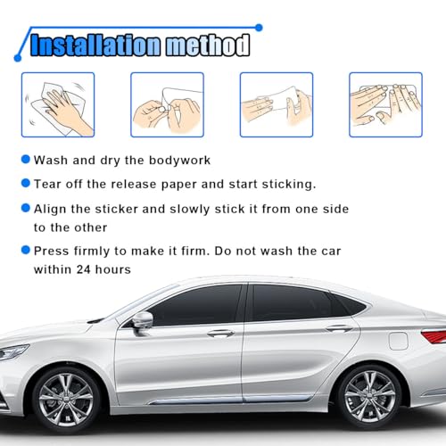 Image of 20PCS Car Safety Reflective Stickers, Waterproof Warning Reflective Tape, Night Visibility Reflective Strips for Trailers, Motorcycles, Bicycles, Cars, Helmets, 3.14 x 1.14 Inch (Blue)