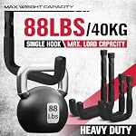 SEDY Heavy Duty Garage Storage Hooks: 4-Piece 6" & 3" Wall Mount J Utility Hooks Holds 88 LB, Large Metal Utility Hooks, Garage Storage Ladders for Bikes, Garden Tools - Image 3