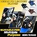 BTR BORN TO RACE Men's Leather Driving Gloves Fingerless Bus Driver Gloves Vegan Pu Leather Half Finger Fashion Classic Gloves (All Black, 2XL)