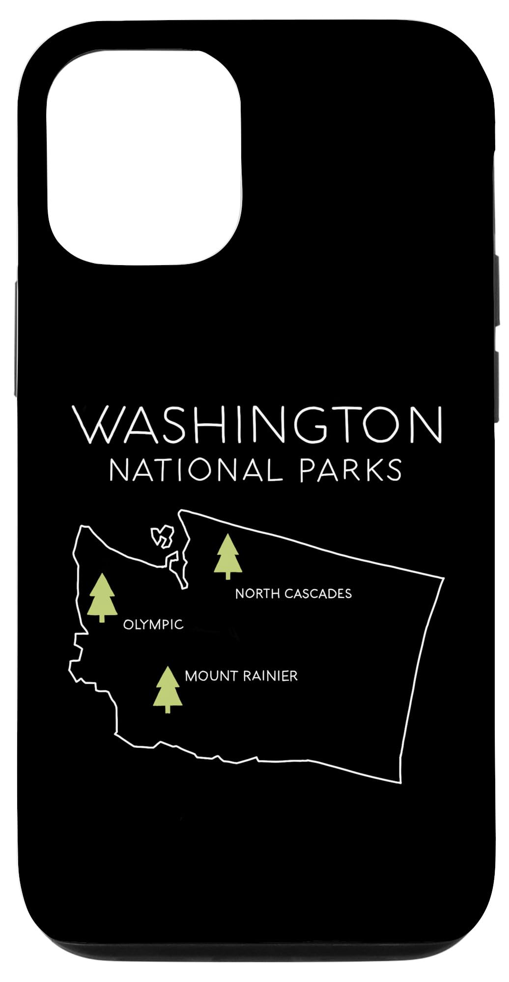 iPhone 15 Pro Washington National Park Map Mount Rainer North Cascades Case