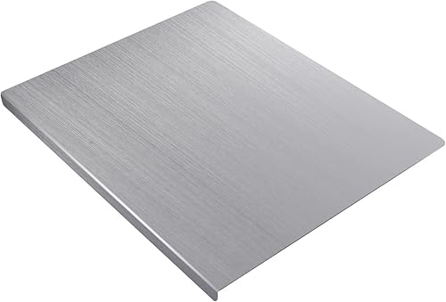 Tablas de cortar, pesadas extra grandes de acero inoxidable 304, alfombrillas de corte para hornear, tablas de pastelería (tamaño  19.7 x 15.7 in)