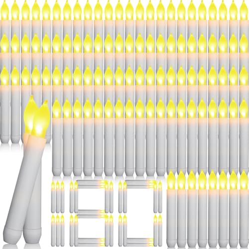 Bougies coniques LED 17 cm pour ambiance d'église et grand banquet