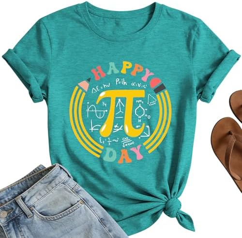 Happy Pi Day Shirt for Women - Pi Spiral Symbol Shirts Math Teacher Tee Tops