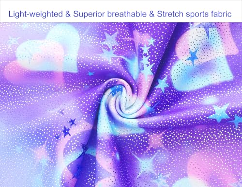 Image of Domusgo Toddler Leotard Gymnastics Long Sleeve, Sparkly Tumbling Dance Leotards for Baby Girls Kids Teens 2-14 Years