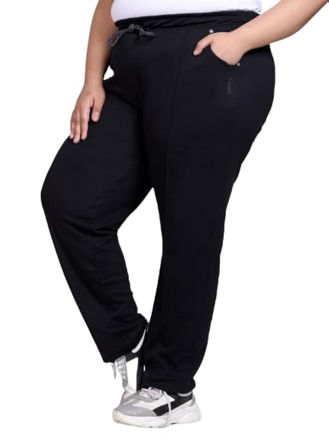 CUPID Women Regular Fit Cotton Track Pants,Comfortable Lower,Trouser,Sports Joggers,Night n Gym Wear Lounge Pant for Ladies