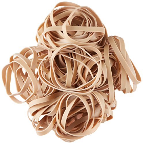 Image of Amazon Basics Rubber Bands, Office Supplies, Size 64 (1 /4 inch), 320 Bands /1 lb Pack, 6-Pack, Tan