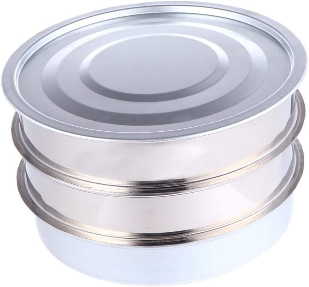 3pcs Stainless Steel Soil Sifter with Mesh Durable Garden Soil Strainer for Filtration and Composting Compact and Easy to Store