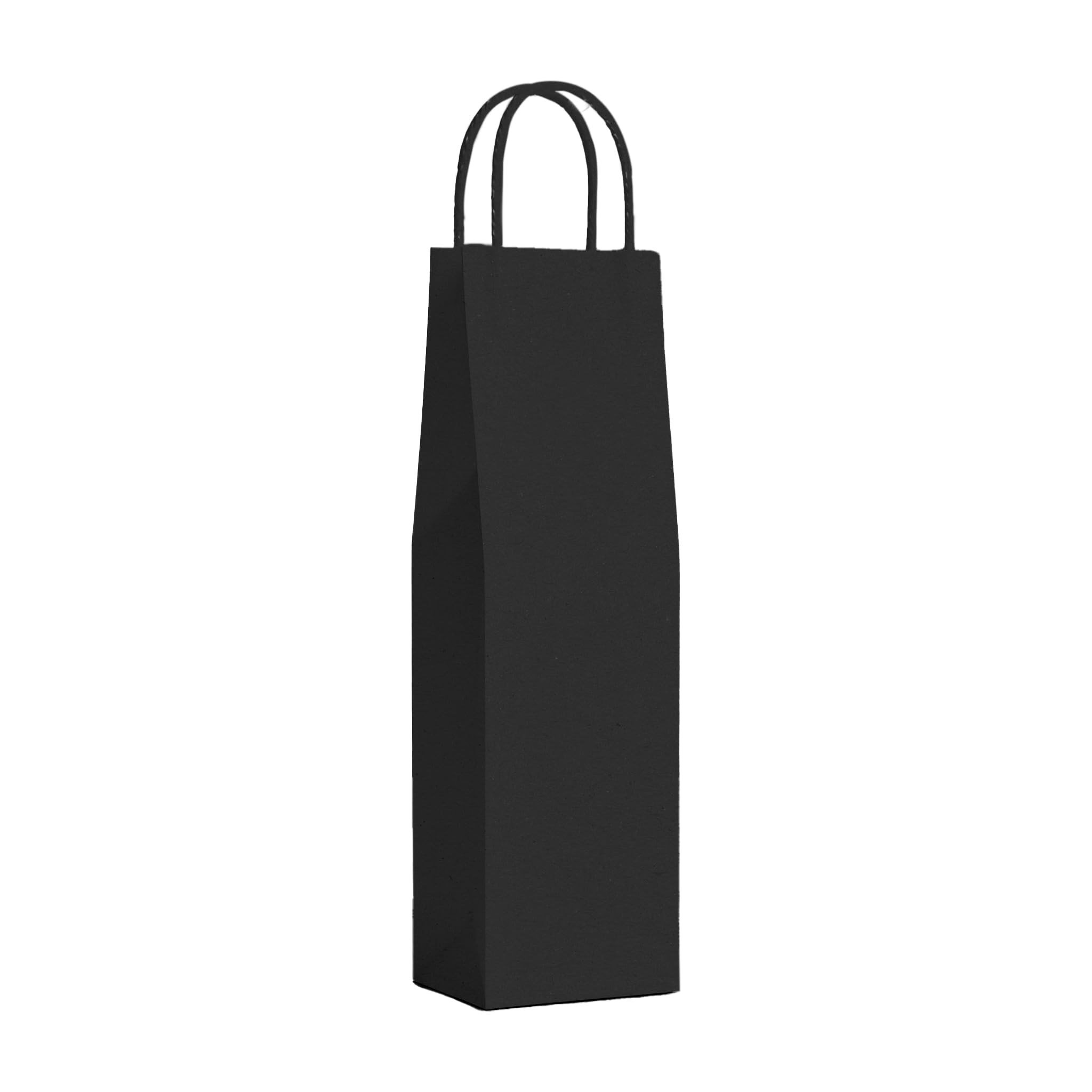 48 Shopper porta bottiglia vino di colore nero Buste di Carta Sacchetti Regalo per Bottiglie con Manico 36x10x12 cm Carta Kraft Sacchetto Busta per Vino portabottiglia