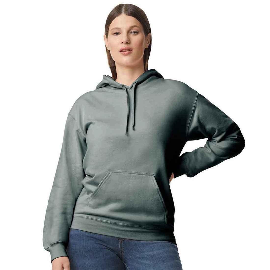 Gildan Unisex Adult Softstyle Fleece Midweight Hoodie (4XL) (Dark Heather)