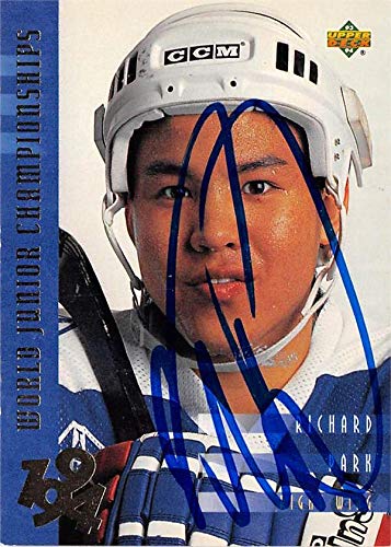 Sports Memorabilia Autograph Warehouse 560310 Richard Park Autographed Hockey Card - Team USA United States 1993 Upper Deck No.553 Rookie
