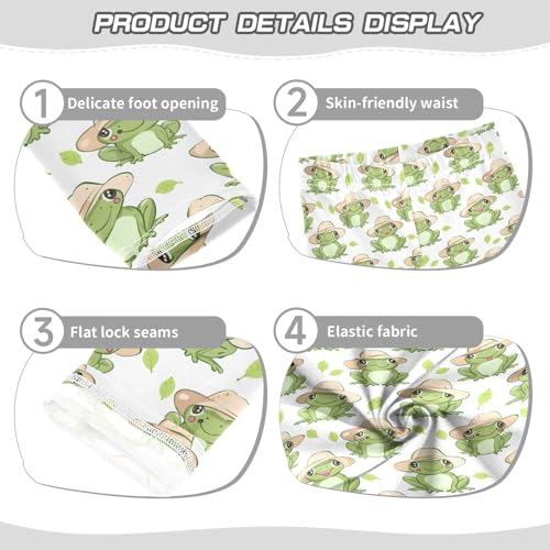 Cute Frog Seamless Girls Leggings Kids Yoga Pants Athletic Tights Pants 4-10 Years3