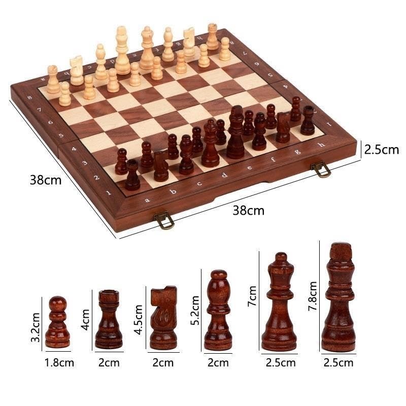 Jeu d'échecs magnétique Jeux de société Bois Pliant échecs