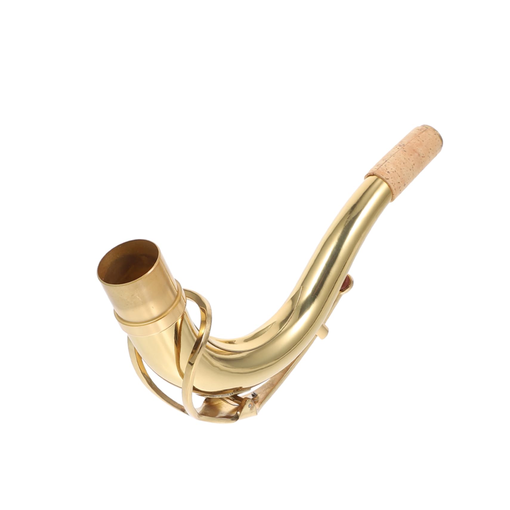 Collo Curvo per Sassofono in Ottone Oro, Tubo Professionale | Accessorio Pratico per Modelli Curva B, Parte Strumento per Amatori e Professionisti