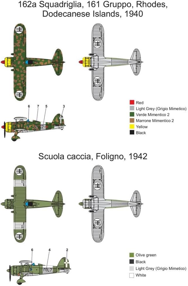 MDR14433 1/144 Fiat CR.42 Aircraft Model kit Contains 3D-Printed