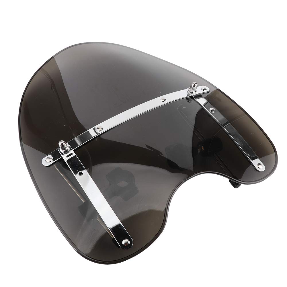 Parabrisas Universal para Moto Soporte Ajustable 360° Compatible con Manillares de 22‑25 mm Protección Antideslumbrante y Diseño Estilizado en Material ABS Duradero para Conducción Segura