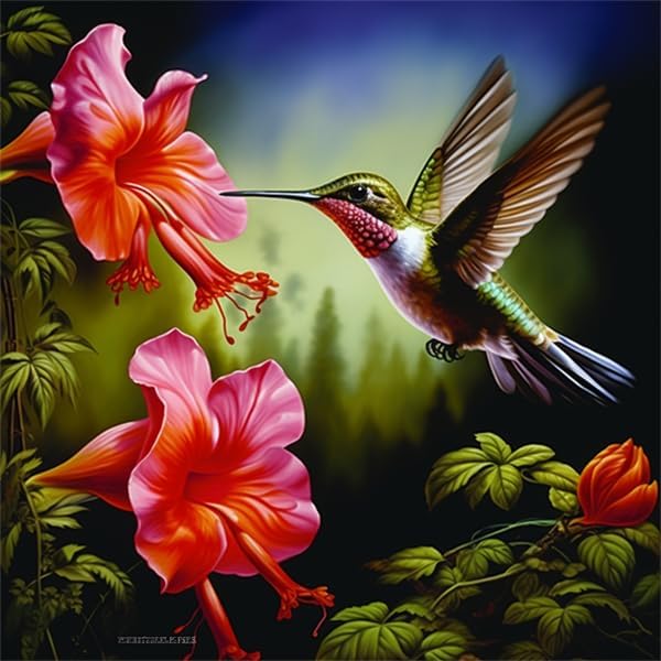 Puzzles for Adults 300 Pieces Jigsaw Puzzles Summer Birds Flowers Formation Wooden DIY Home Decor Wall Art Game Toy Gift for Dad Mom Wife 14.9'' x