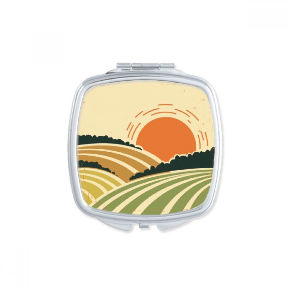 Miroir de poche à la main multicolor carré DIYthinker pour maquillage nomade
