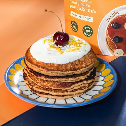 Image of Cosmix No-Nonsense Protein Pancake | 8g Protein /Serving | Instant Breakfast with Supergrain Blend (Oats, Jowar, Kodo, Little Millet) | Pancake Mix | No Maida, No Refined Sugar | Vanilla - 200g