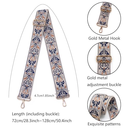 Image of Purse Straps Replacement Crossbody - Adjustable Bag Strap for Purses, Wide Shoulder Strap for Women Guitar Purses