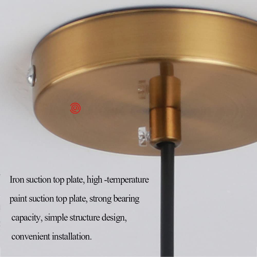 Lampada a sospensione moderna a globo a 1 luce, lampada a in vetro bianco con paralume, lampadario retrò di metà secolo, for soggiorno, camera da letto, sala pranzo