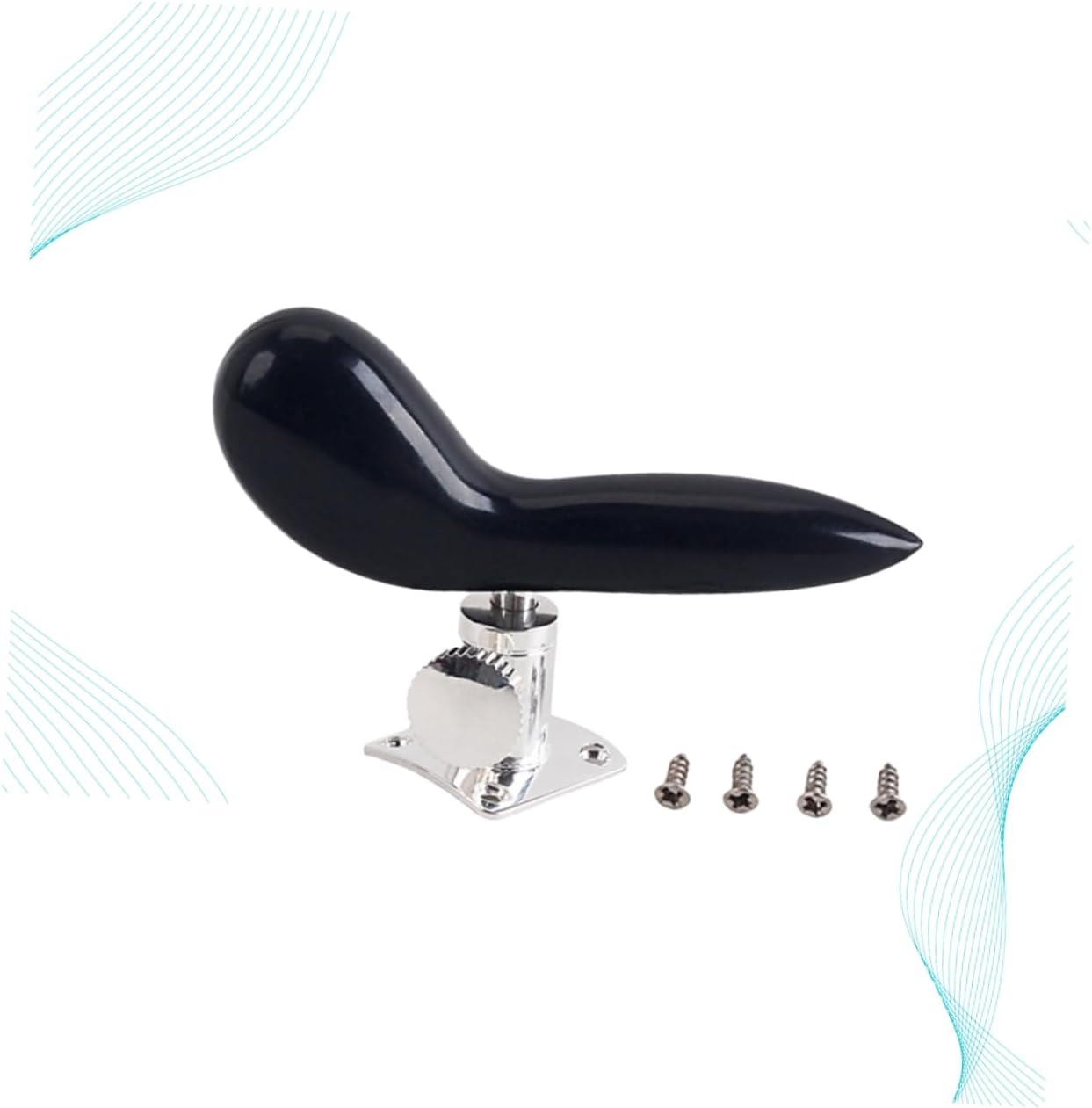 Bassoon Hand Holder Base Ergonomic Saddle Rest | Bakelite and Metal, Black Glossy Finish, Easy Install and Removal, Stage Accessory for Bassoon