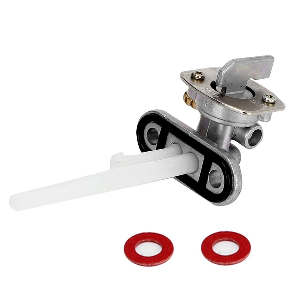 Kste Tank Petcock Valve, Fuel Gas Tank Cock Petcock Tap Valve With Washers Fits Compatible With Yamaha Dt175