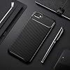 Spia Apple iPhone SE 2020 Case Black Carbon Silicone Original Flexible Thin Improved Durable Anti-Shock Protector New Generation Design (Apple iPhone SE 2020, Black)