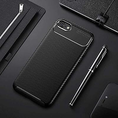 Spia Apple iPhone SE 2020 Case Black Carbon Silicone Original Flexible Thin Improved Durable Anti-Shock Protector New Generation Design (Apple iPhone SE 2020, Black)