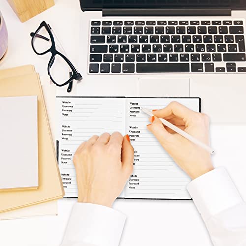 Hardcover-Passwortbuch mit alphabetischer Tabs - 11.8 x 15.5cm Internet-Passwort-Aufbewahrungsbuch, Passwort-Notizbuch für Büro oder Zuhause