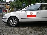  Automagnet/Magnet mit Flagge POLEN mit Adler / Wappen, zirka 40 x 30 cm