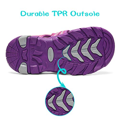 Dream Pairs Boys Girls Outdoor Summer Sport Athletic Sandals For Little/Big Kid,Size 13 Little Kid,Fuchsia/Light/Grey,170813-K thumb #6